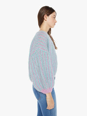 Women Sweaters | Mother Denim Maiami Mohair Brioche Bomber Cardigan - Rose-Mint