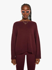 Women Sweaters | Mother Denim SABLYN Alston Boyfriend Crewneck - Bordeaux