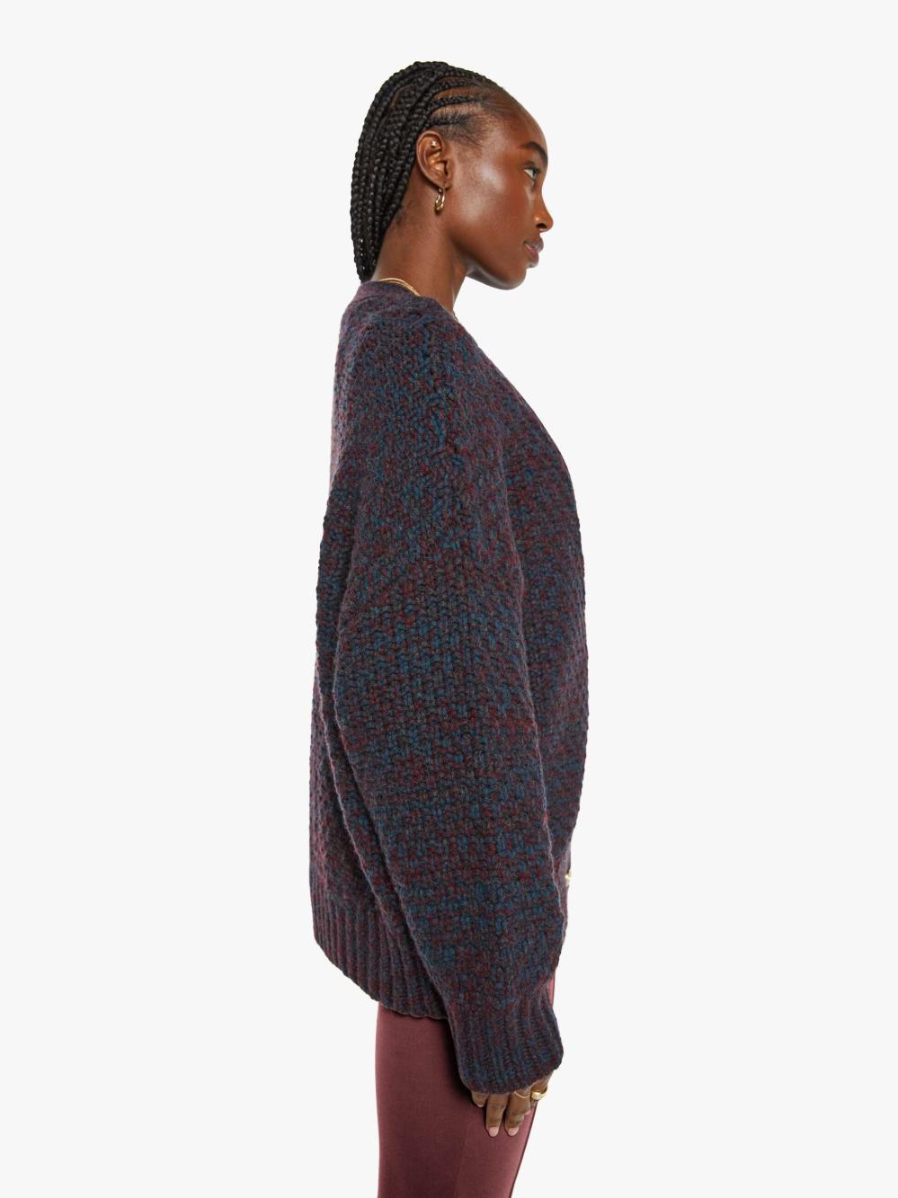 Women Sweaters | Mother Denim SABLYN Tischc Slouchy Cardigan - Bordeaux Multi