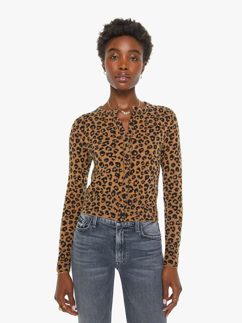Women Sweaters | Mother Denim SPRWMN Baby Cardigan - Leopard