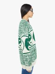 Women Sweaters | Mother Denim The Long Drop Cardigan - Forest And Cream