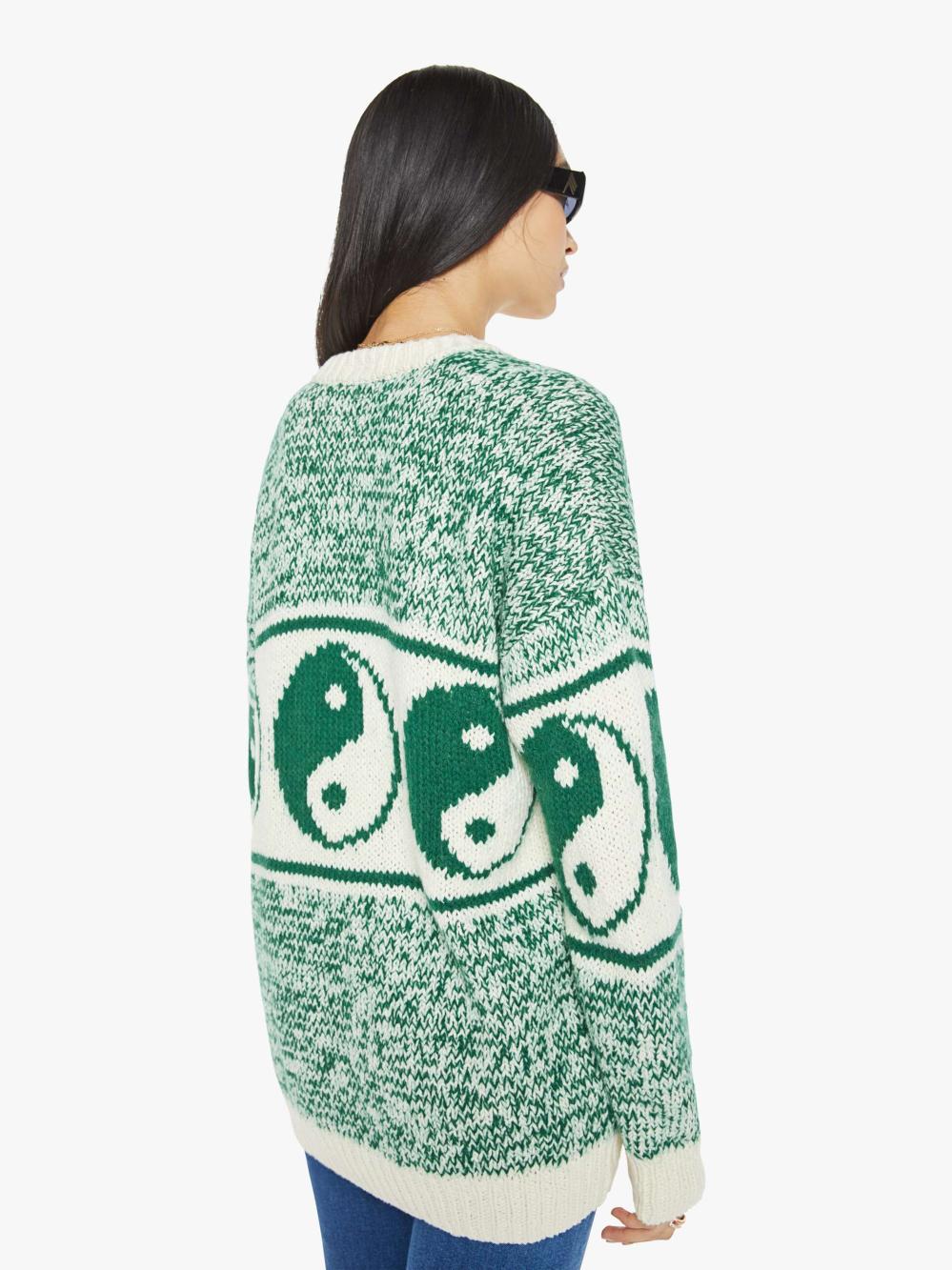 Women Sweaters | Mother Denim The Long Drop Cardigan - Forest And Cream