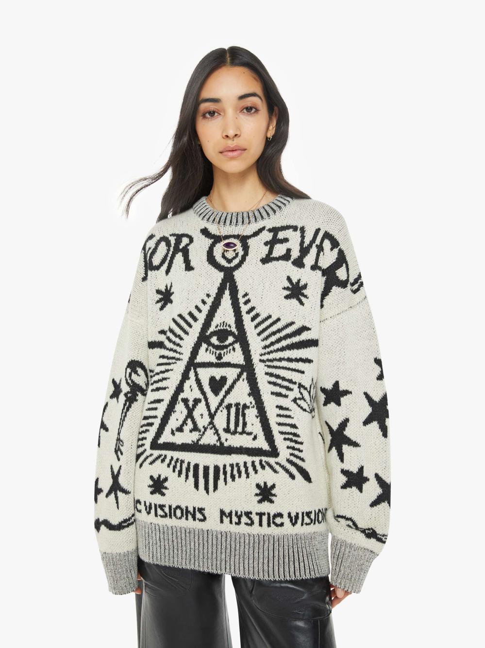 Women Sweaters | Mother Denim The Long Drop Daddy - Mystic Vision