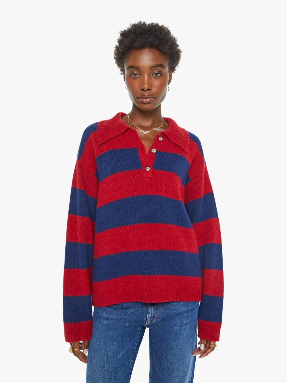 Women Sweaters | Mother Denim XiRENA Brenton Sweater - Red Blue