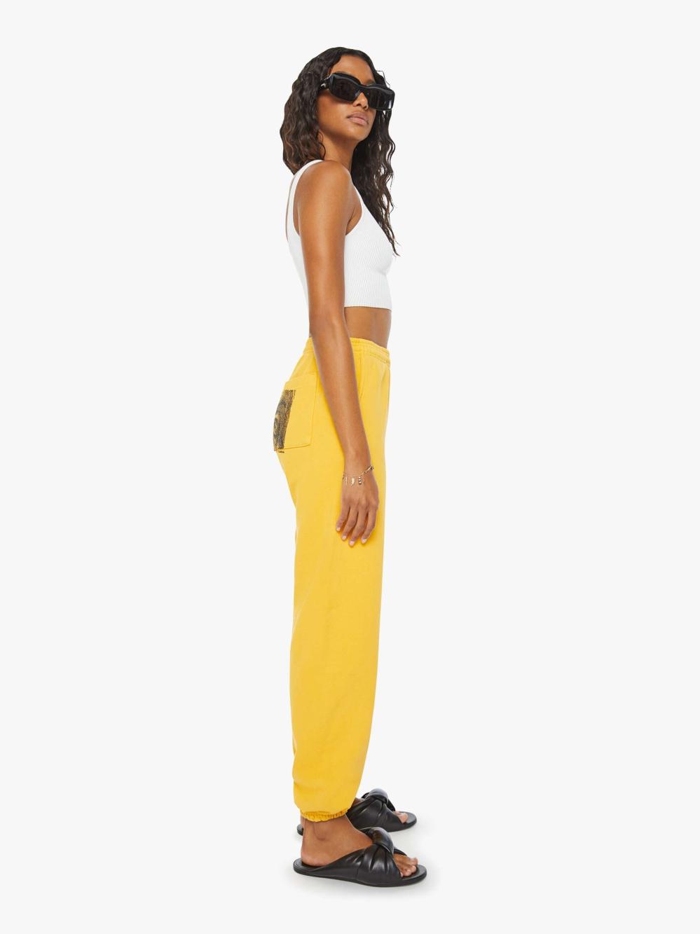 Women Sweatpants | Mother Denim Cloney Benji Sweatpants - Mustard