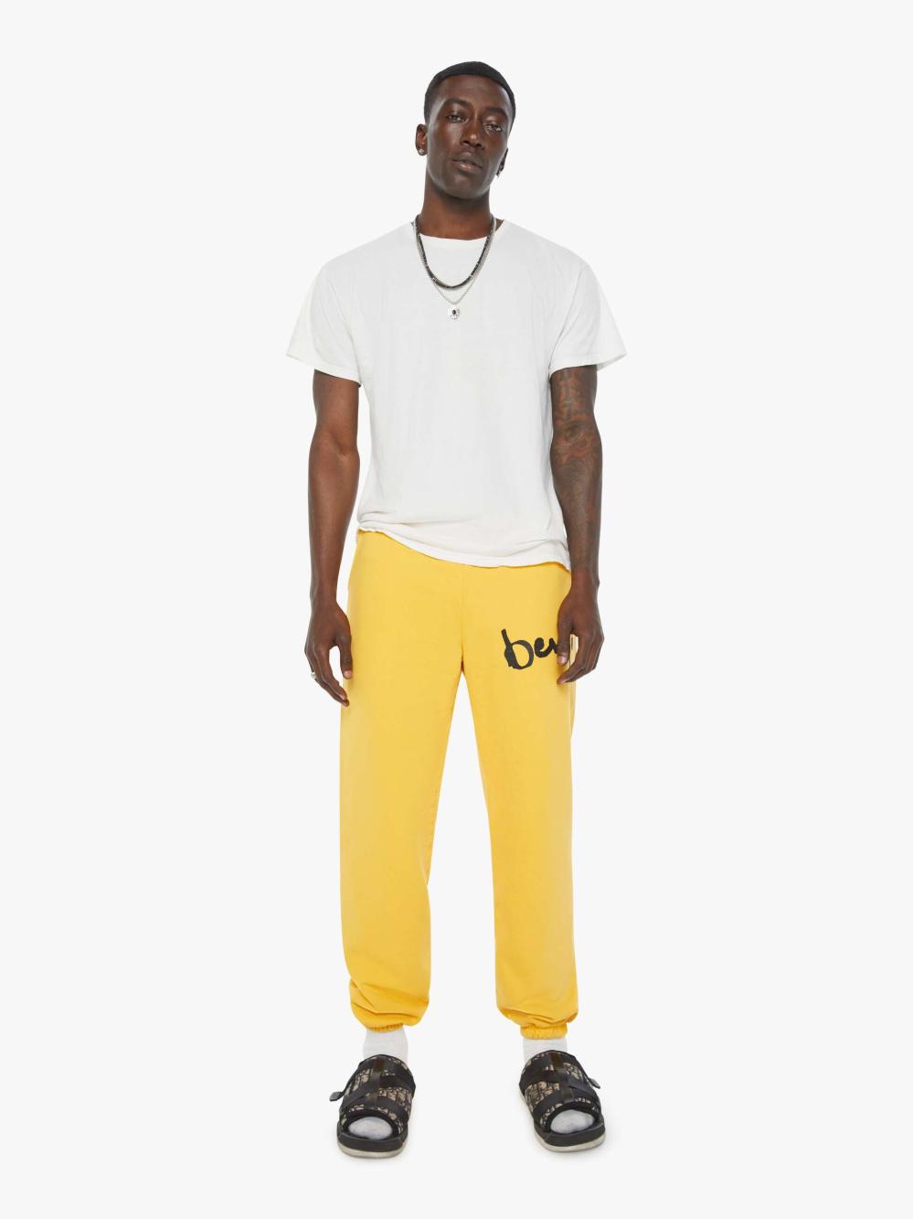 Women Sweatpants | Mother Denim Cloney Benji Sweatpants - Mustard