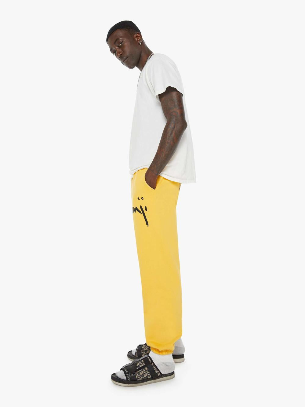 Women Sweatpants | Mother Denim Cloney Benji Sweatpants - Mustard