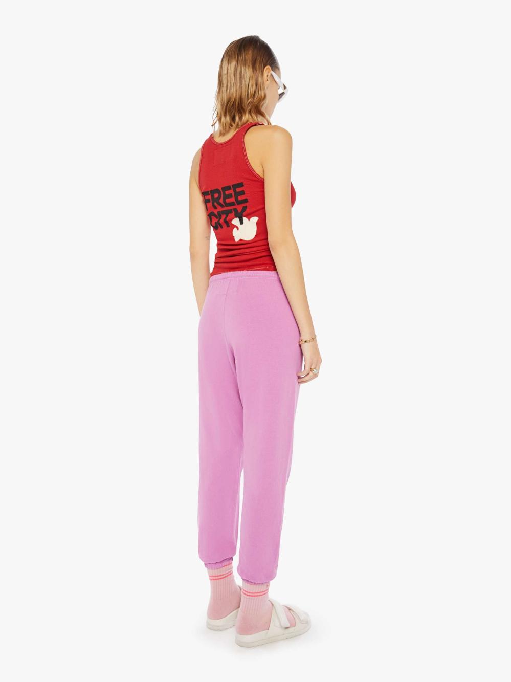 Women Sweatpants | Mother Denim FREECITY LARGE SWEATPANT PINKLIPS CHERRY