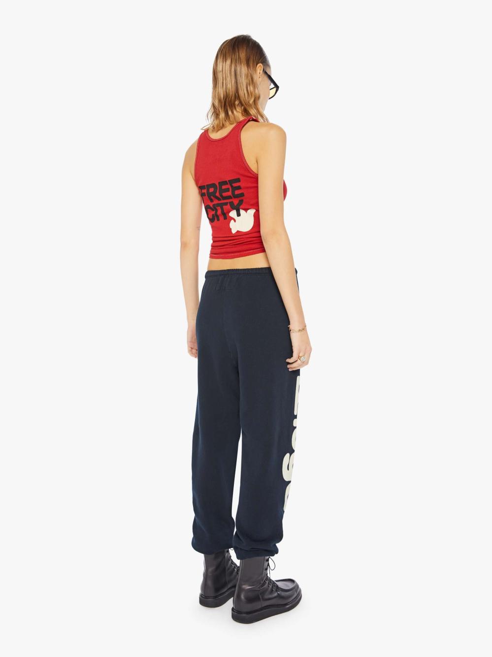 Women Sweatpants | Mother Denim FREECITY LETSGO OG SUPERYUMM SWEATPANT DEEPSPACE CREAM