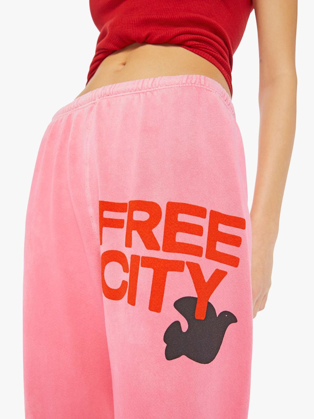 Women Sweatpants | Mother Denim FREECITY LETSGO OG SUPERYUMM SWEATPANT PINK PLANT