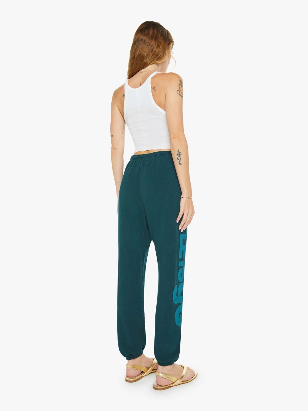 Women Sweatpants | Mother Denim FREECITY Superyumm Og Letsgo Sweatpants - Greenplant Cream