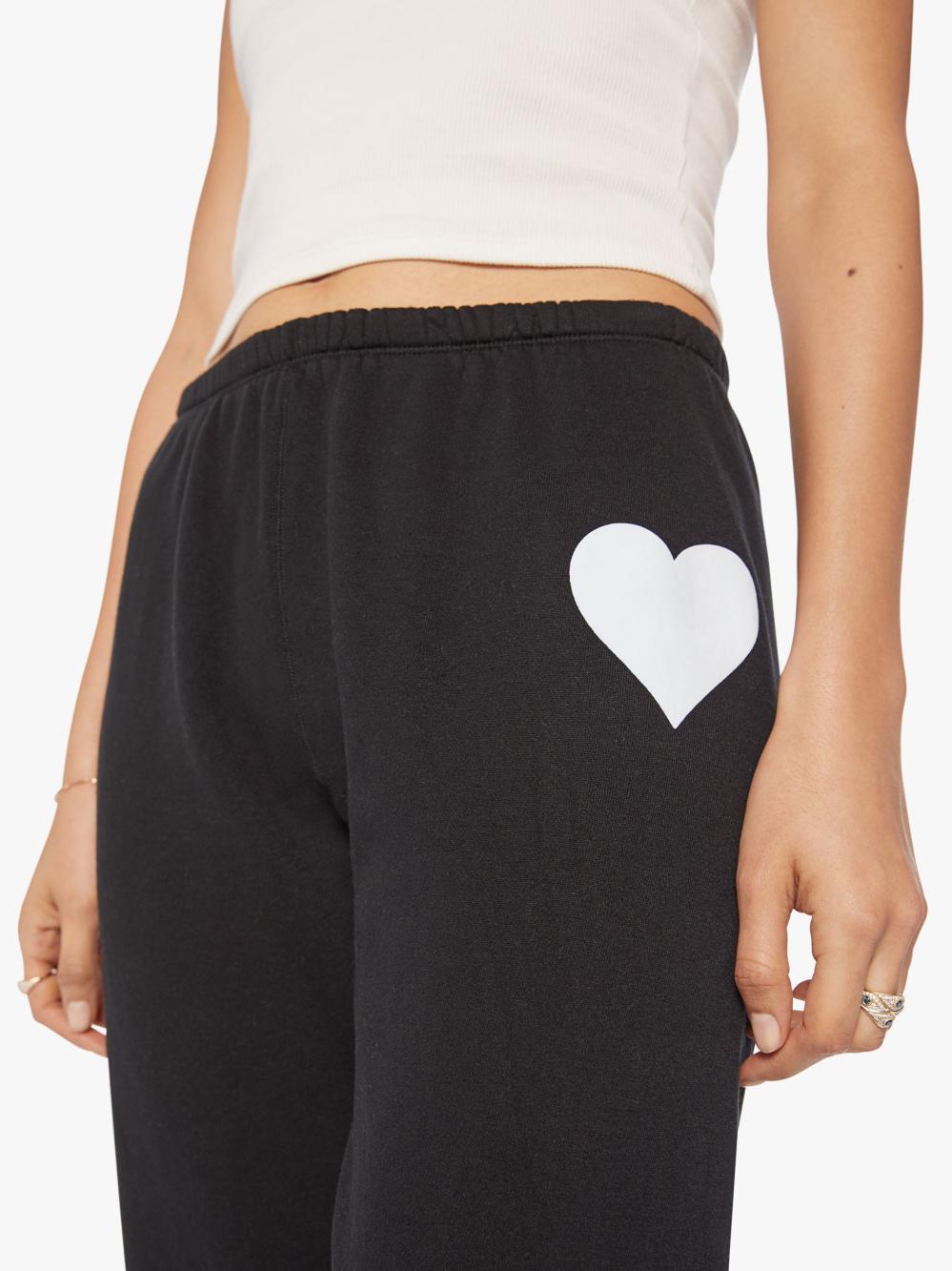Women Sweatpants | Mother Denim SPRWMN Heart Sweatpant - Black