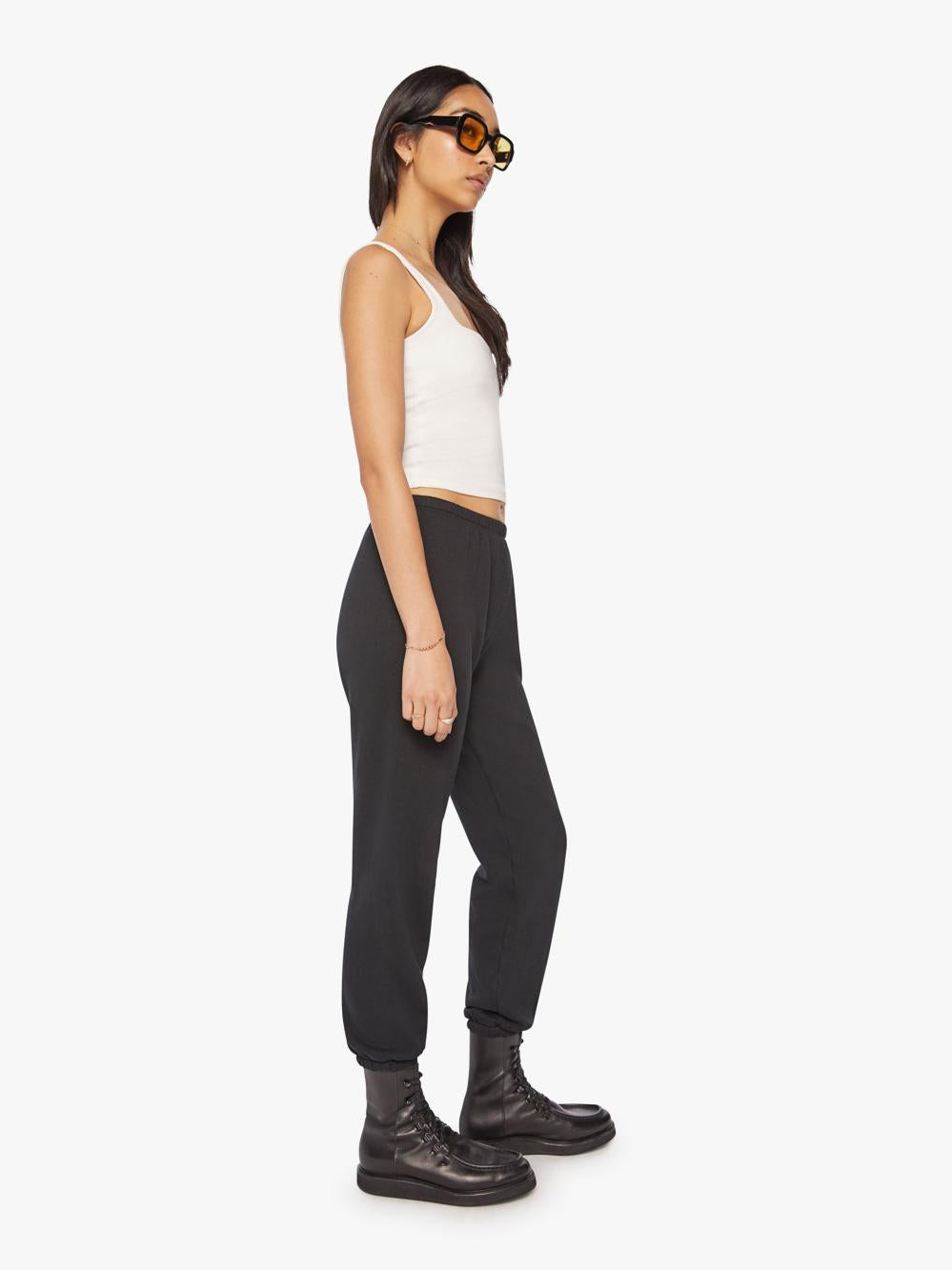 Women Sweatpants | Mother Denim SPRWMN Heart Sweatpant - Black