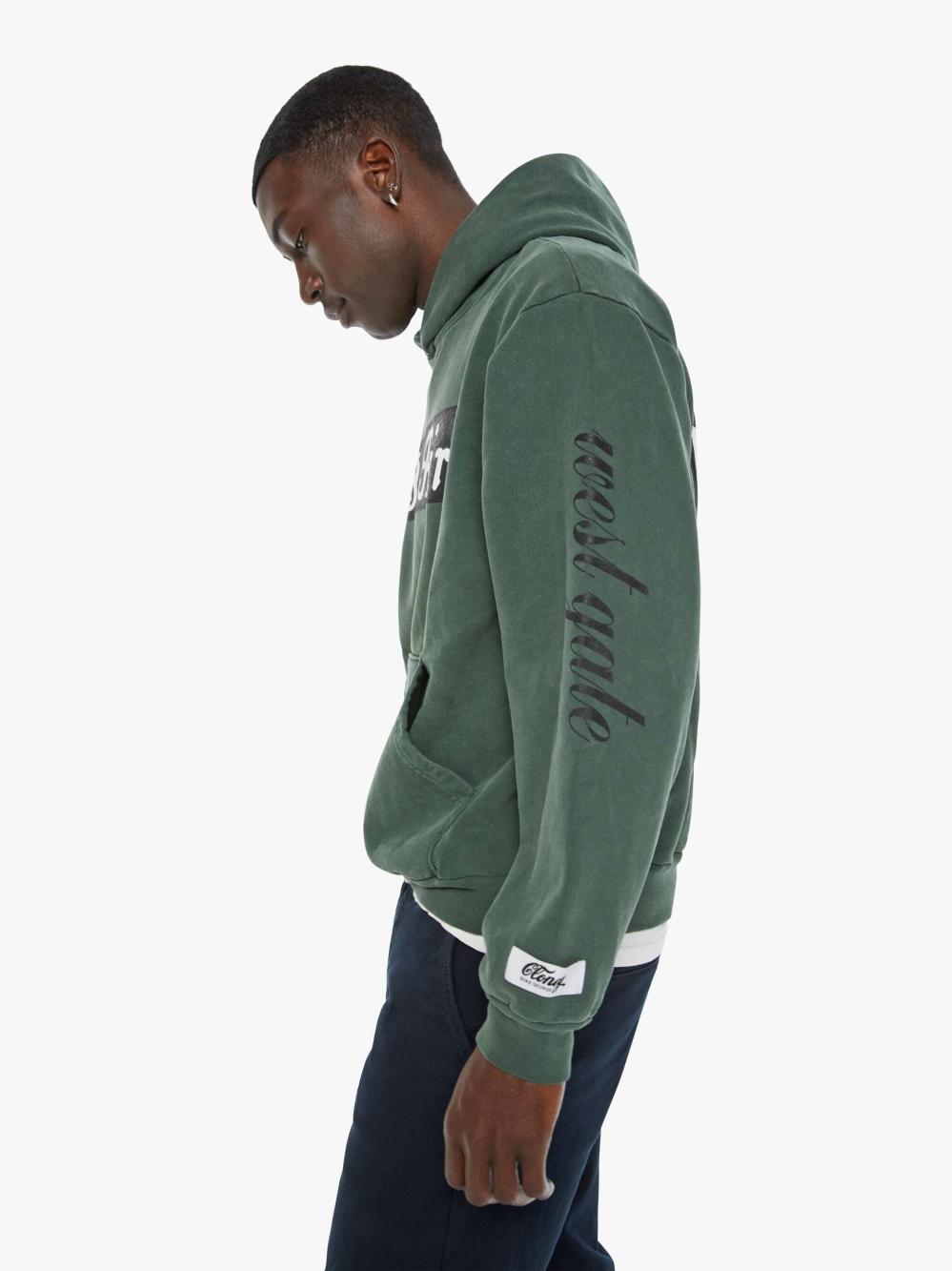 Women Sweatshirts | Mother Denim Cloney Bel-Air Pull Over Hoodie - Forest Green