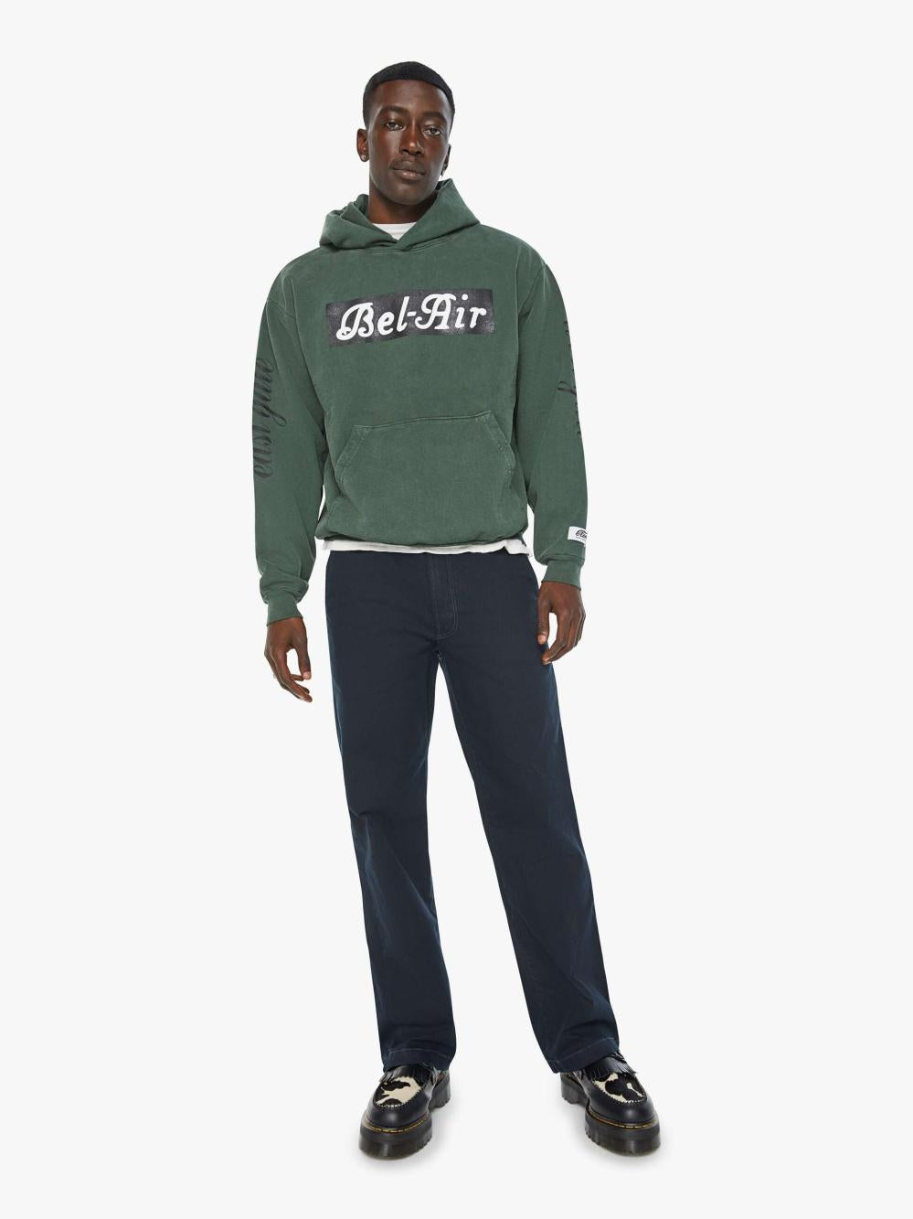 Women Sweatshirts | Mother Denim Cloney Bel-Air Pull Over Hoodie - Forest Green
