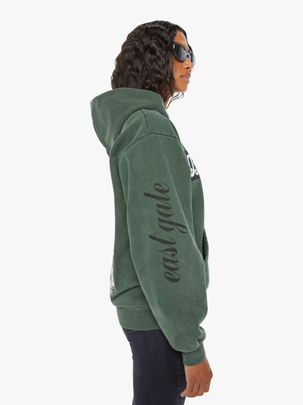 Women Sweatshirts | Mother Denim Cloney Bel-Air Pull Over Hoodie - Forest Green