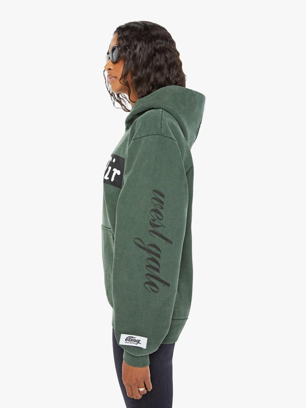 Women Sweatshirts | Mother Denim Cloney Bel-Air Pull Over Hoodie - Forest Green