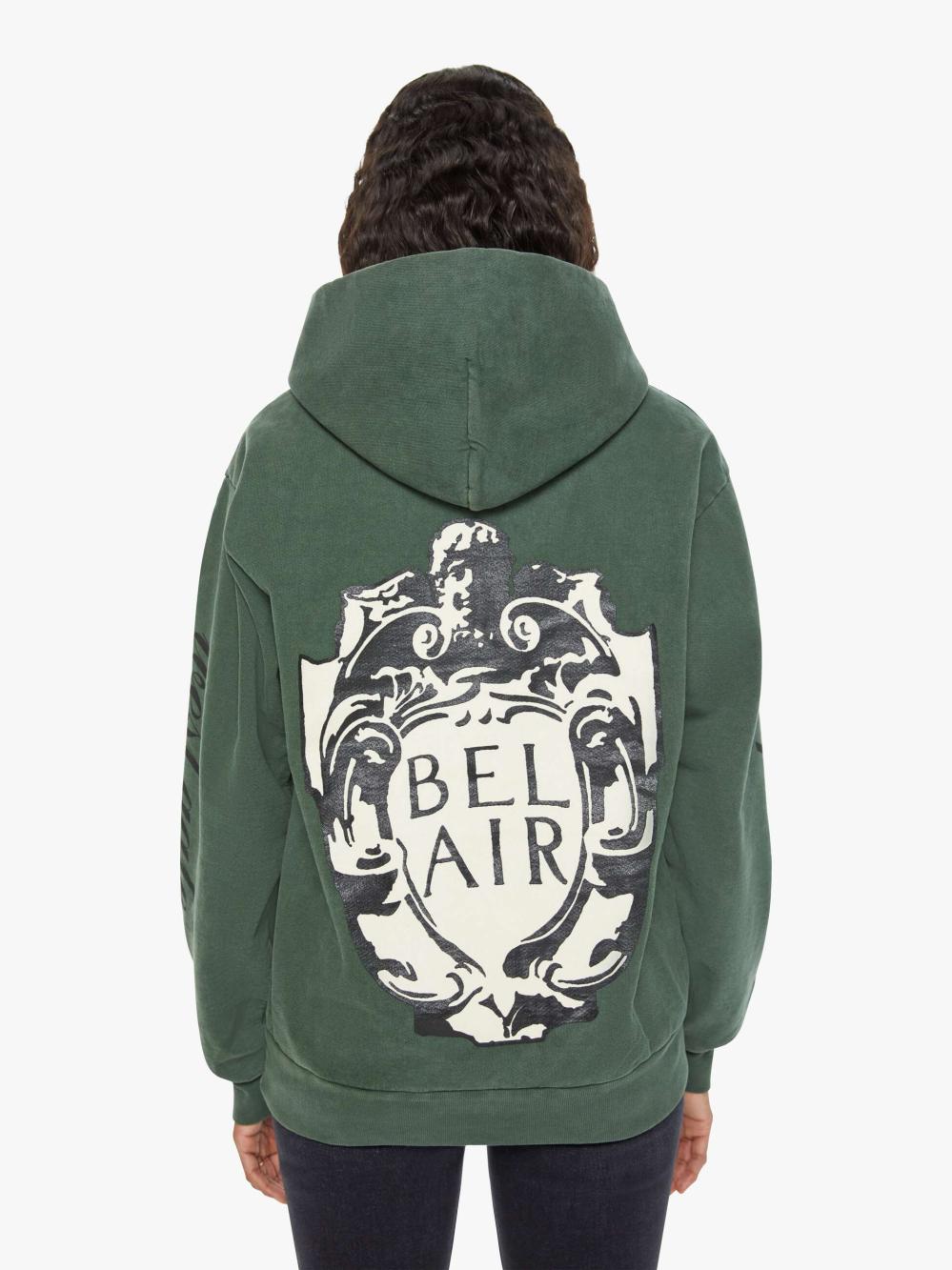 Women Sweatshirts | Mother Denim Cloney Bel-Air Pull Over Hoodie - Forest Green
