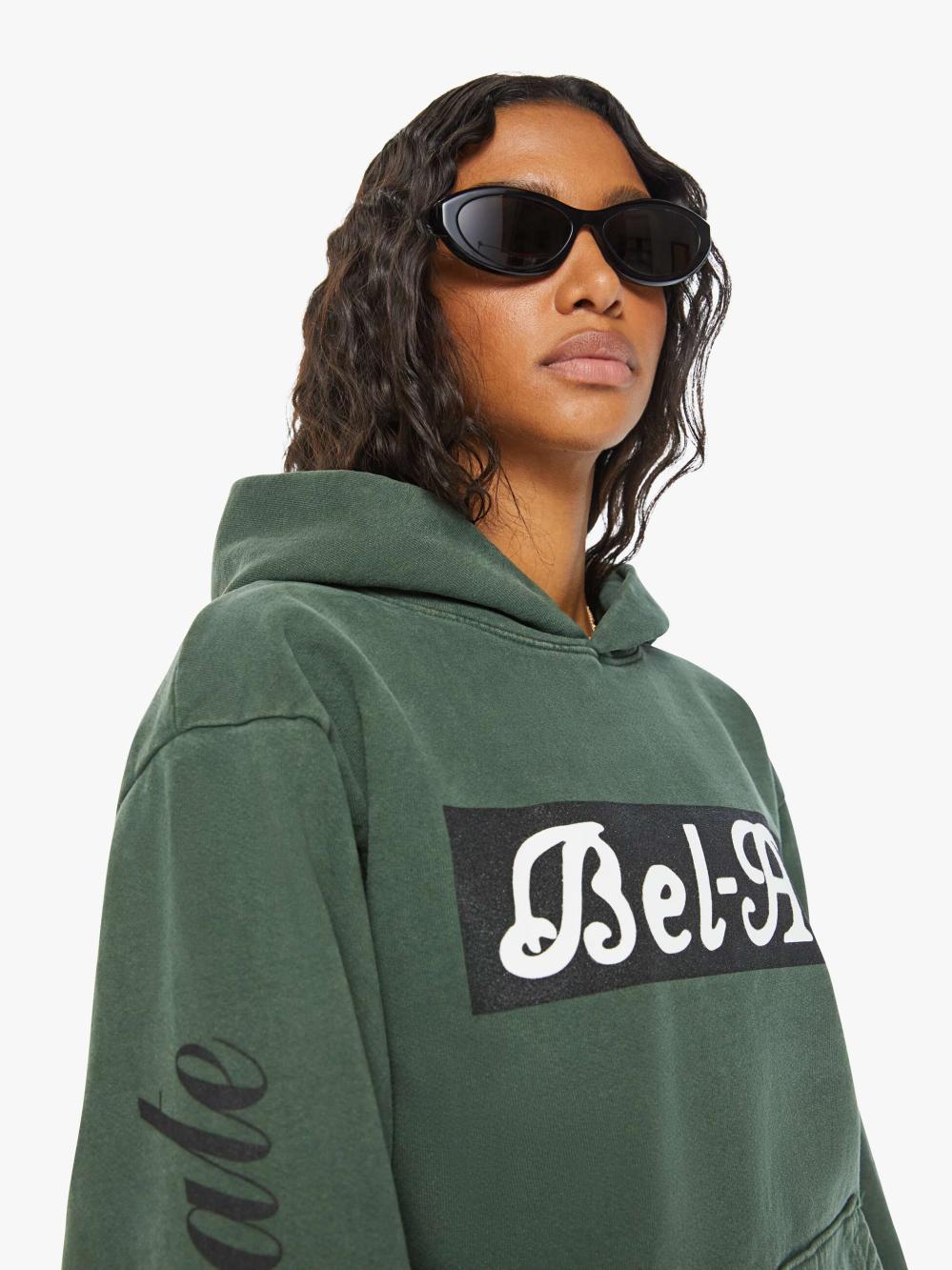 Women Sweatshirts | Mother Denim Cloney Bel-Air Pull Over Hoodie - Forest Green