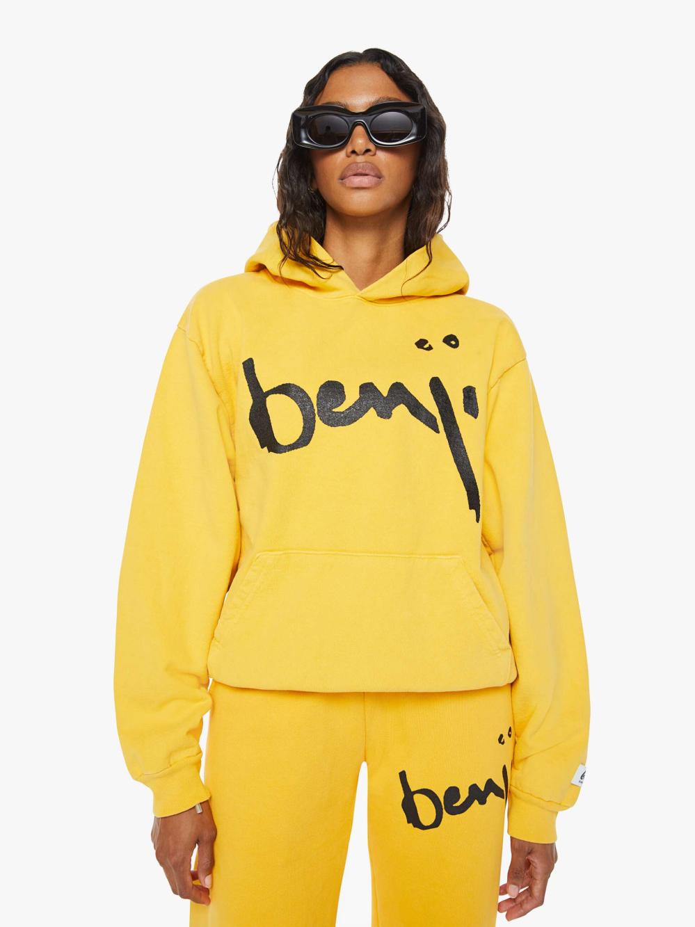 Women Sweatshirts | Mother Denim Cloney Benji Pull Over Hoodie - Mustard
