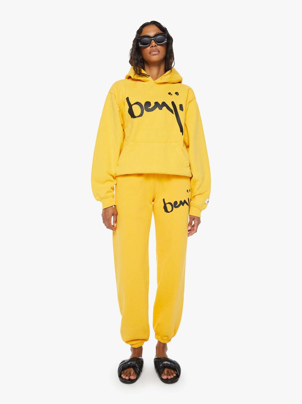 Women Sweatshirts | Mother Denim Cloney Benji Pull Over Hoodie - Mustard