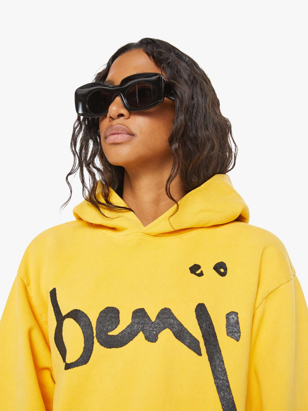 Women Sweatshirts | Mother Denim Cloney Benji Pull Over Hoodie - Mustard