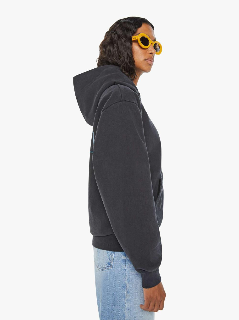Women Sweatshirts | Mother Denim Cloney Therapy Pull Over Hoodie - Black