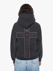 Women Sweatshirts | Mother Denim Cloney Therapy Pull Over Hoodie - Black