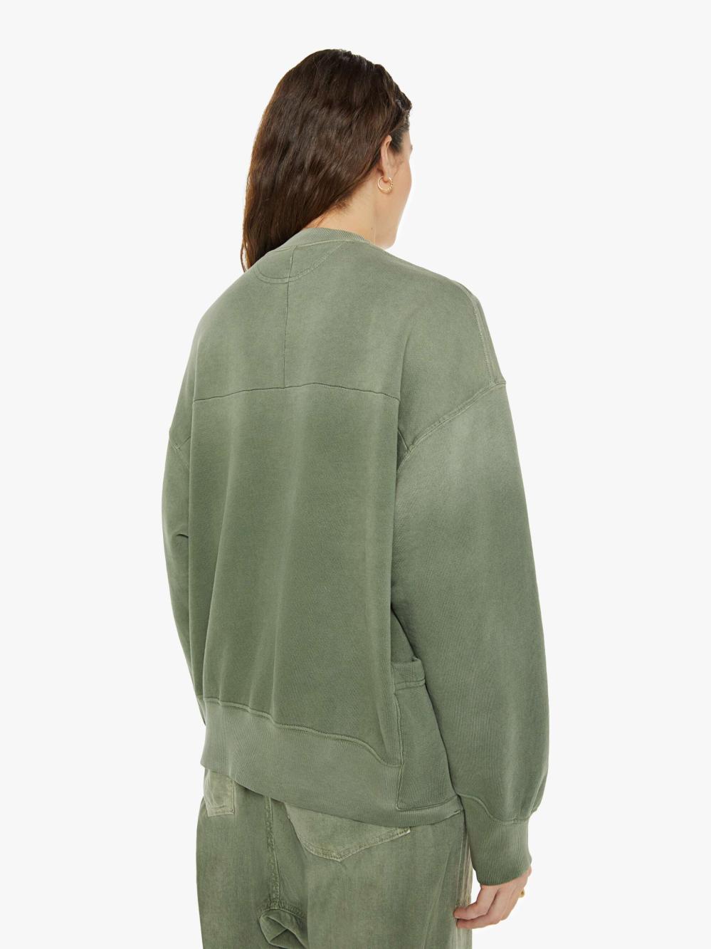Women Sweatshirts | Mother Denim Dr. Collectors Relax French Terry Sweatshirt - Olive Army