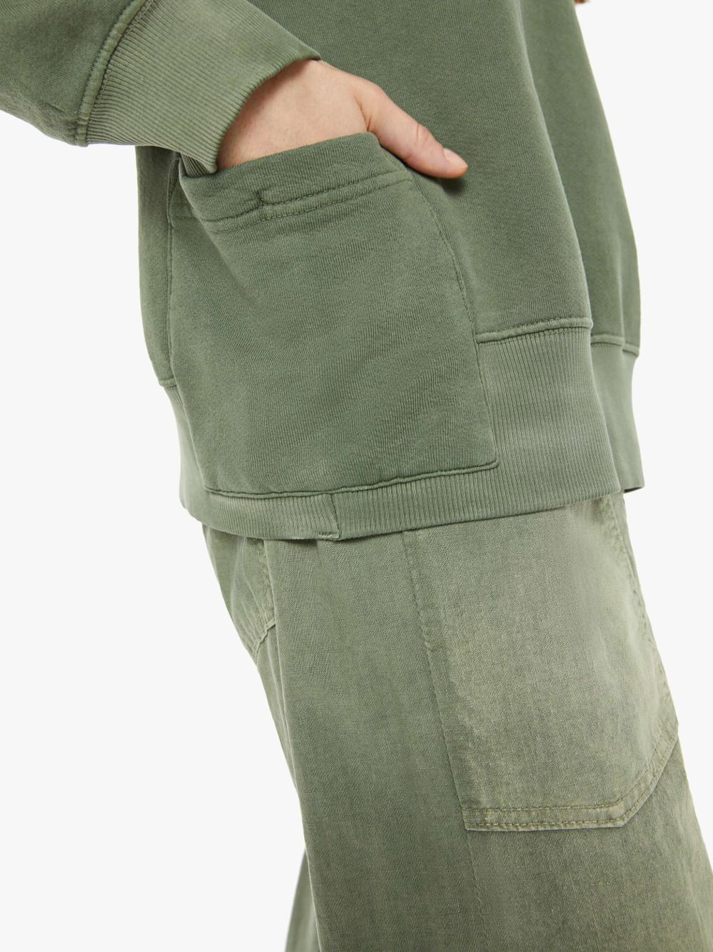 Women Sweatshirts | Mother Denim Dr. Collectors Relax French Terry Sweatshirt - Olive Army