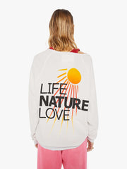 Women Sweatshirts | Mother Denim FREECITY LNLSUN SUPERYUMM BIGGIE RAGLAN CHALK GLASS