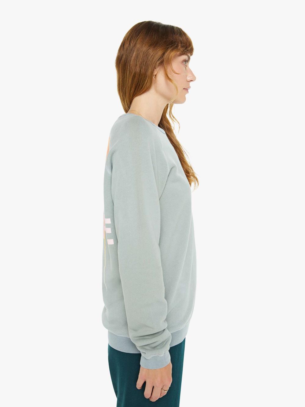Women Sweatshirts | Mother Denim FREECITY Lnlsun Superyumm Biggie Raglan - Silver Cloud