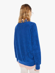 Women Sweatshirts | Mother Denim LA PAZ CUNHA RIBBED SWEATSHIRT BLUE