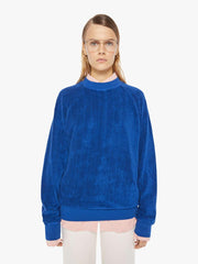 Women Sweatshirts | Mother Denim LA PAZ CUNHA RIBBED SWEATSHIRT BLUE