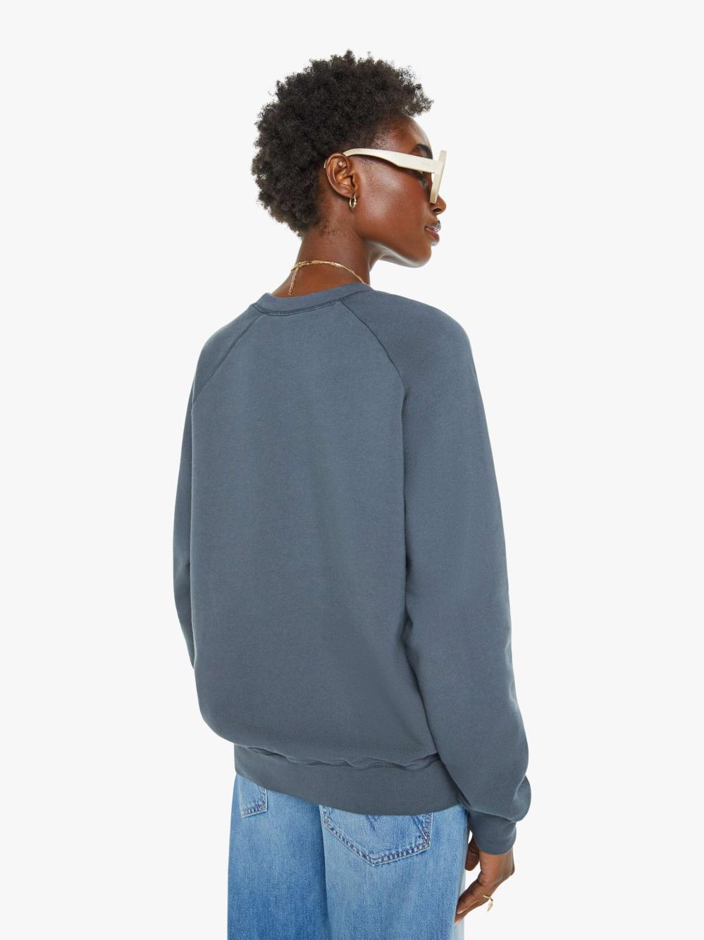 Women Sweatshirts | Mother Denim La Paz Cunha Sweatshirt - Black Sand