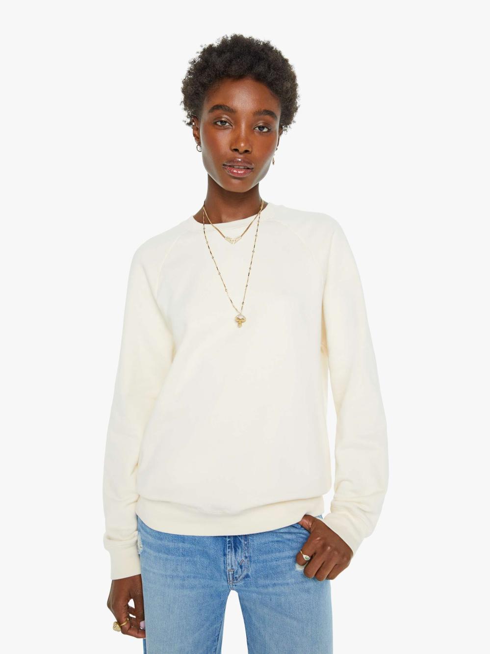 Women Sweatshirts | Mother Denim La Paz Cunha Sweatshirt - Lucky Ecru
