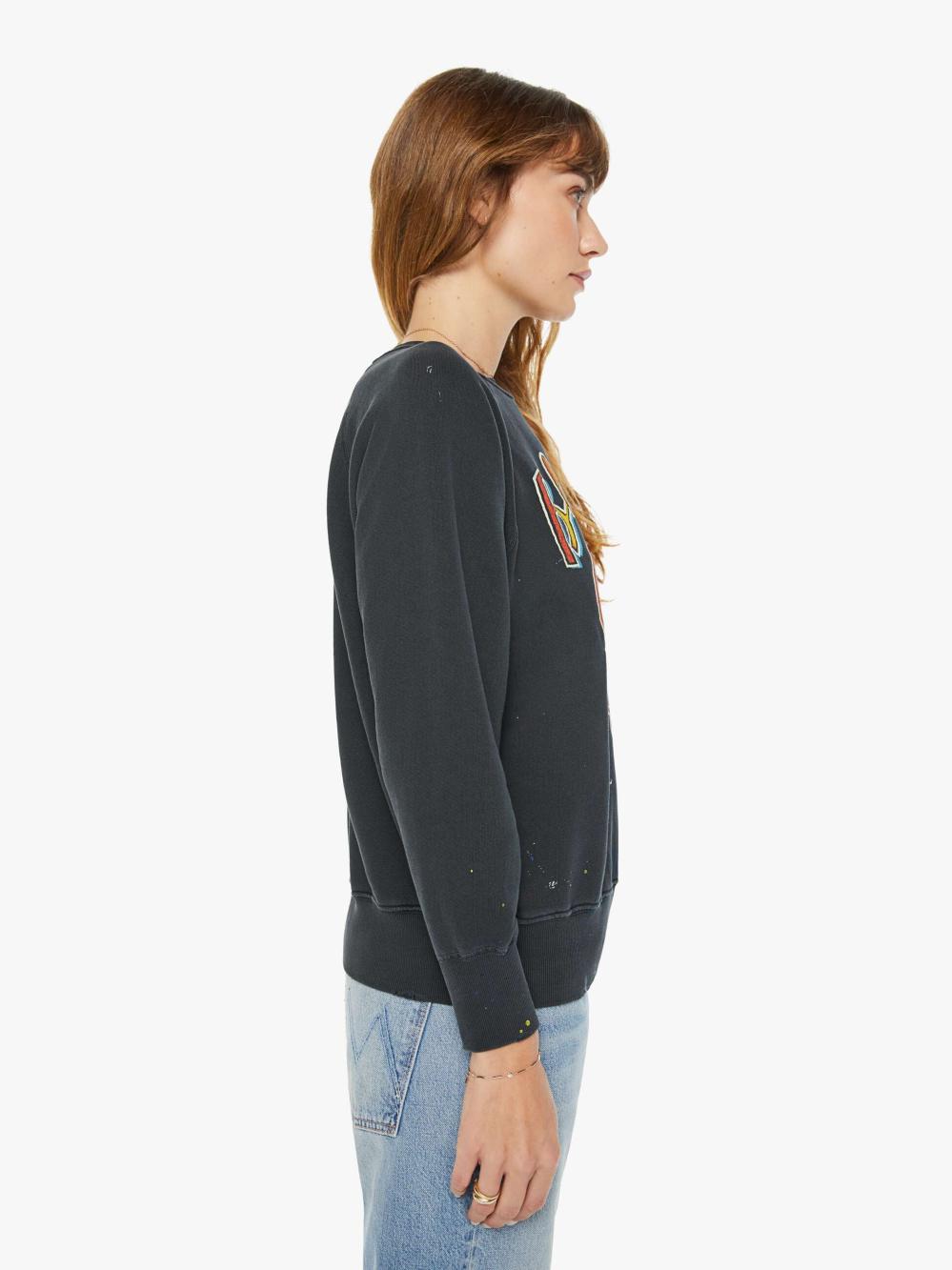 Women Sweatshirts | Mother Denim MadeWorn Blondie Shrunken Sweatshirt - Coal