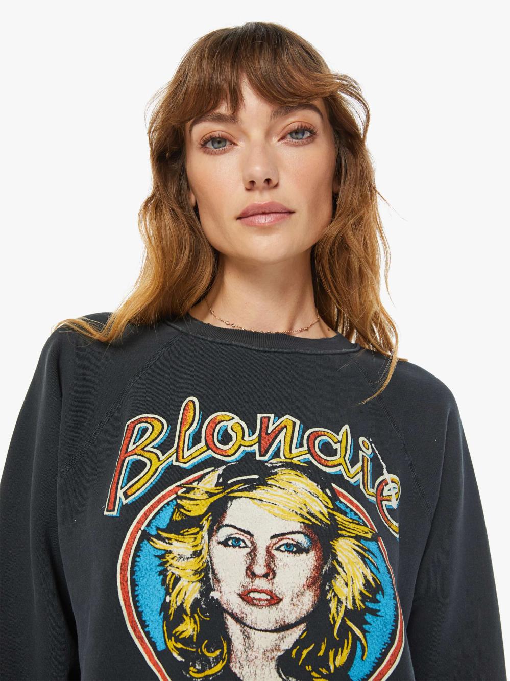 Women Sweatshirts | Mother Denim MadeWorn Blondie Shrunken Sweatshirt - Coal
