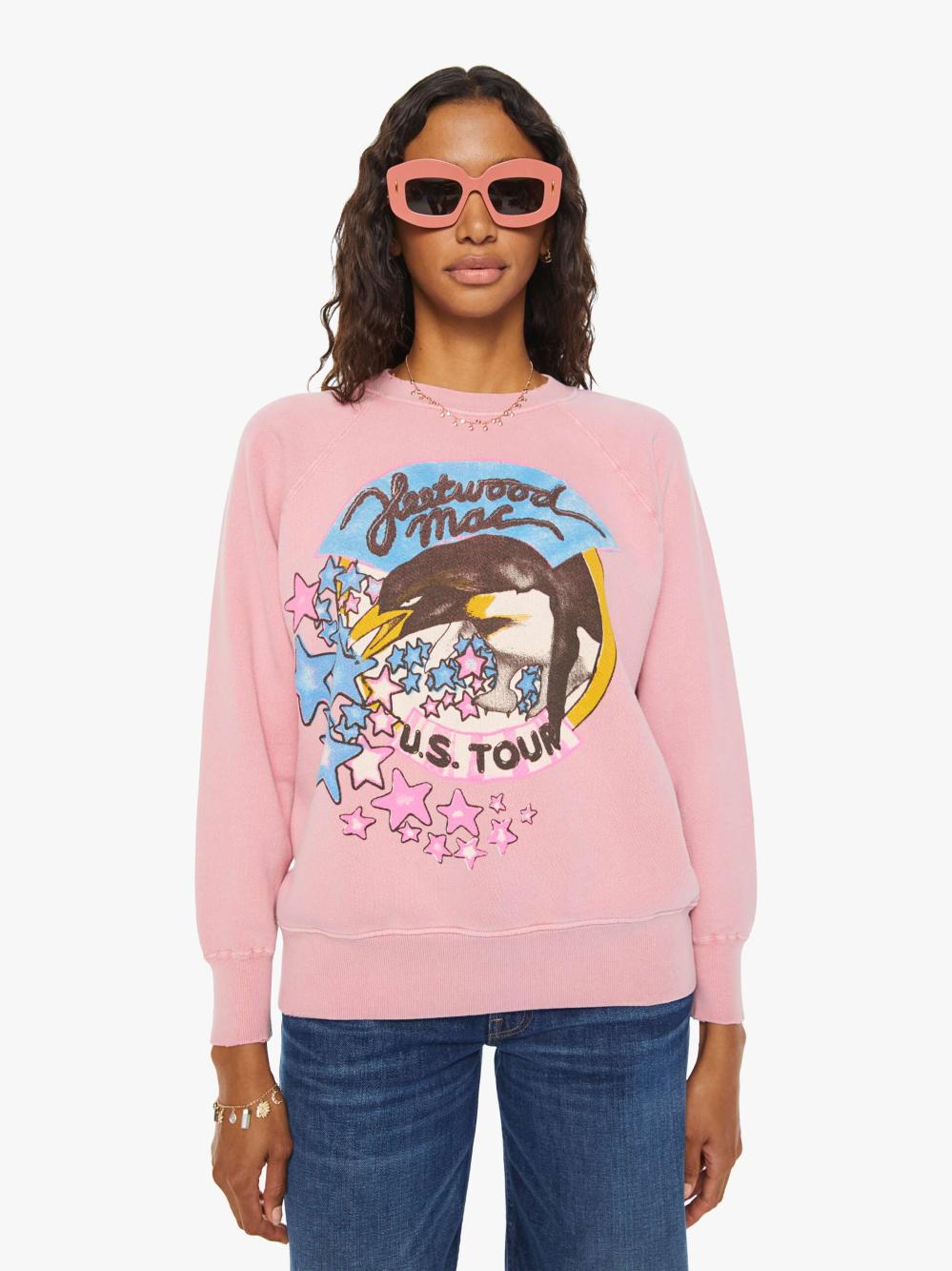 Women Sweatshirts | Mother Denim MadeWorn Fleetwood Mac Sweatshirt - Petal