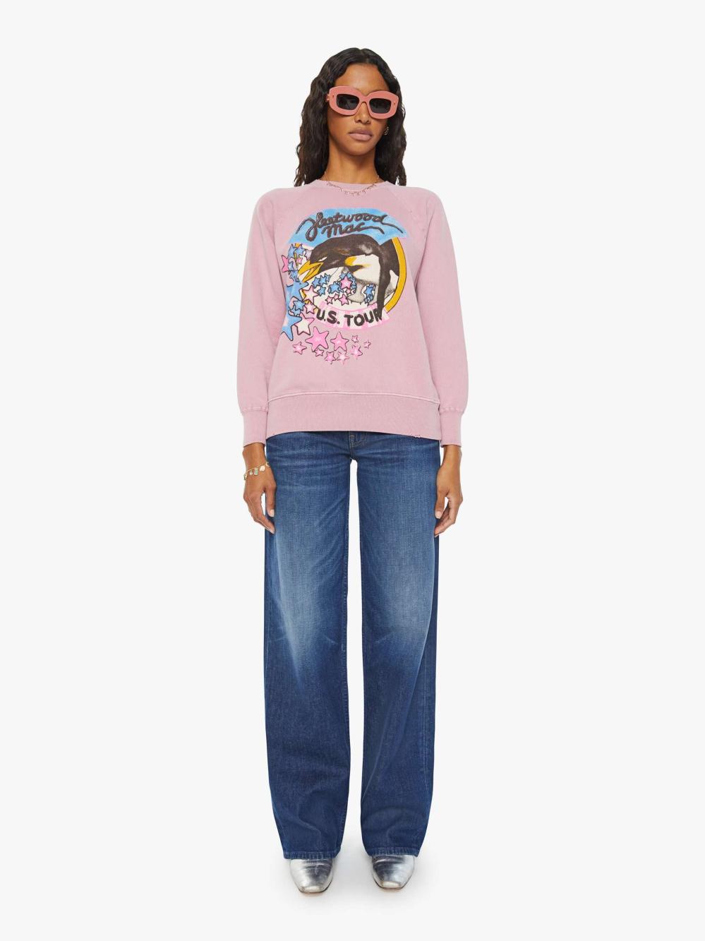 Women Sweatshirts | Mother Denim MadeWorn Fleetwood Mac Sweatshirt - Petal