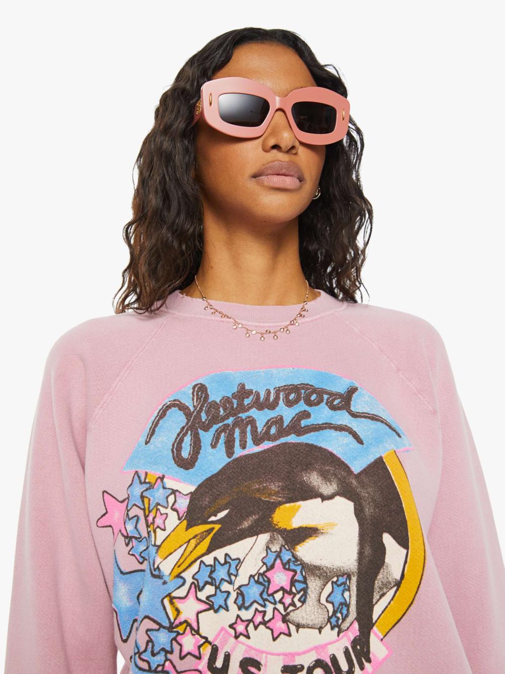 Women Sweatshirts | Mother Denim MadeWorn Fleetwood Mac Sweatshirt - Petal