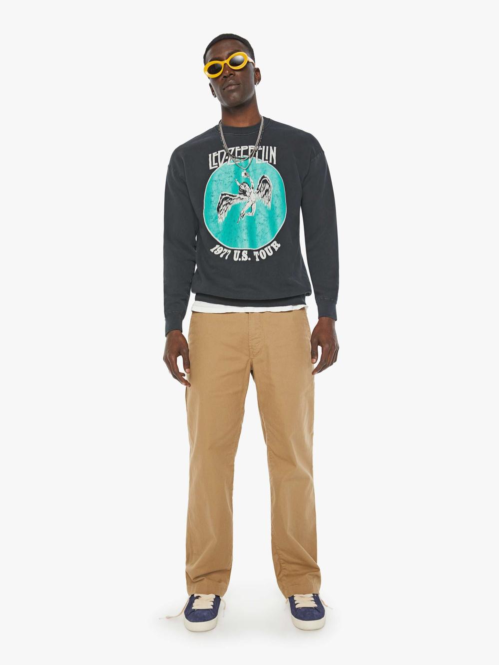 Women Sweatshirts | Mother Denim MadeWorn Led Zeppelin Sweatshirt - Coal