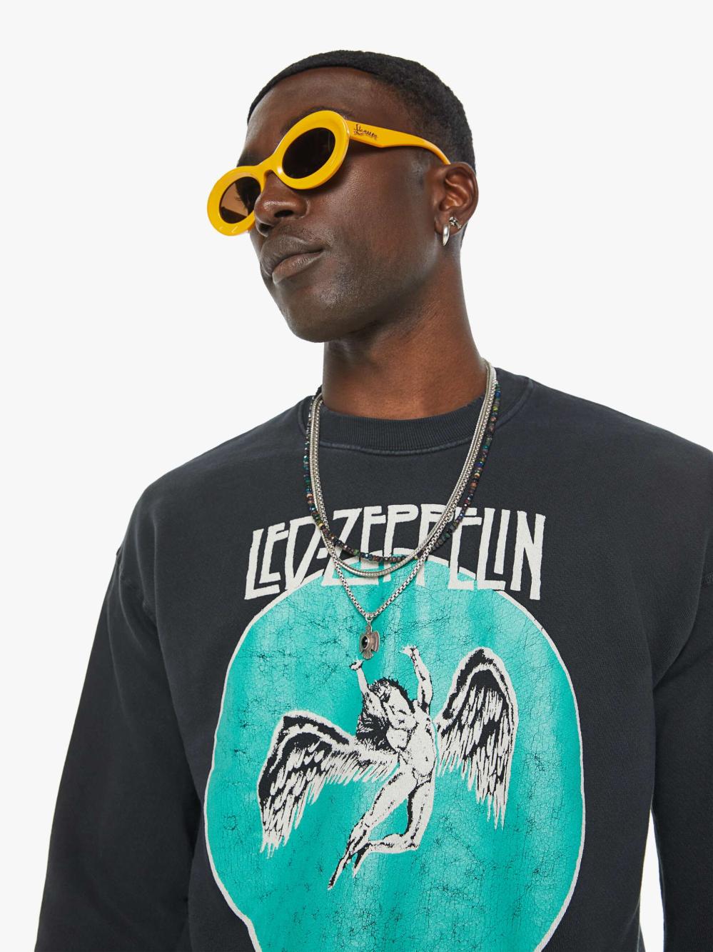 Women Sweatshirts | Mother Denim MadeWorn Led Zeppelin Sweatshirt - Coal