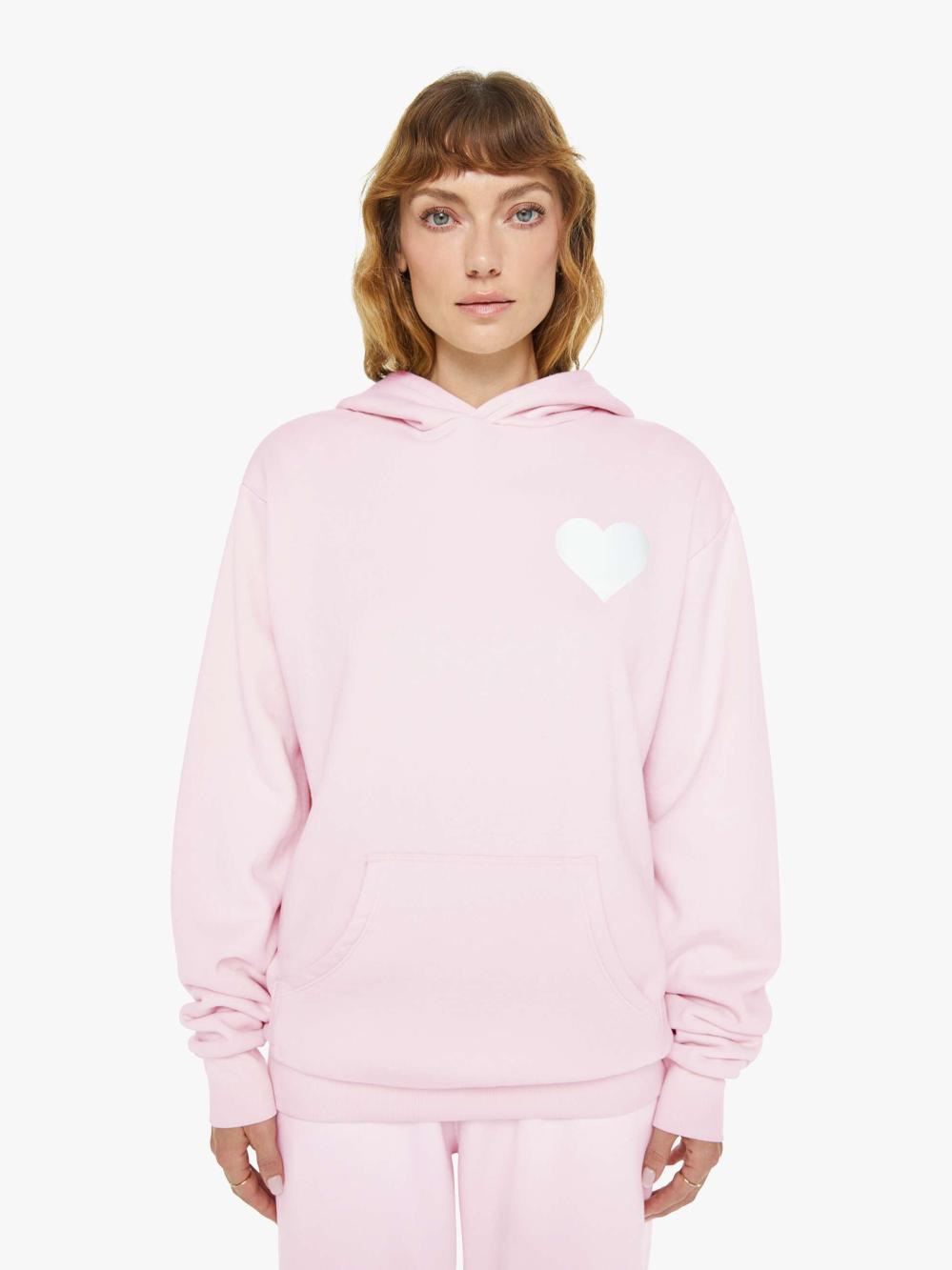 Women Sweatshirts | Mother Denim SPRWMN Heart Hoodie - Ballet