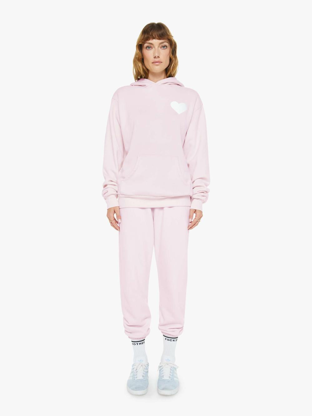 Women Sweatshirts | Mother Denim SPRWMN Heart Hoodie - Ballet