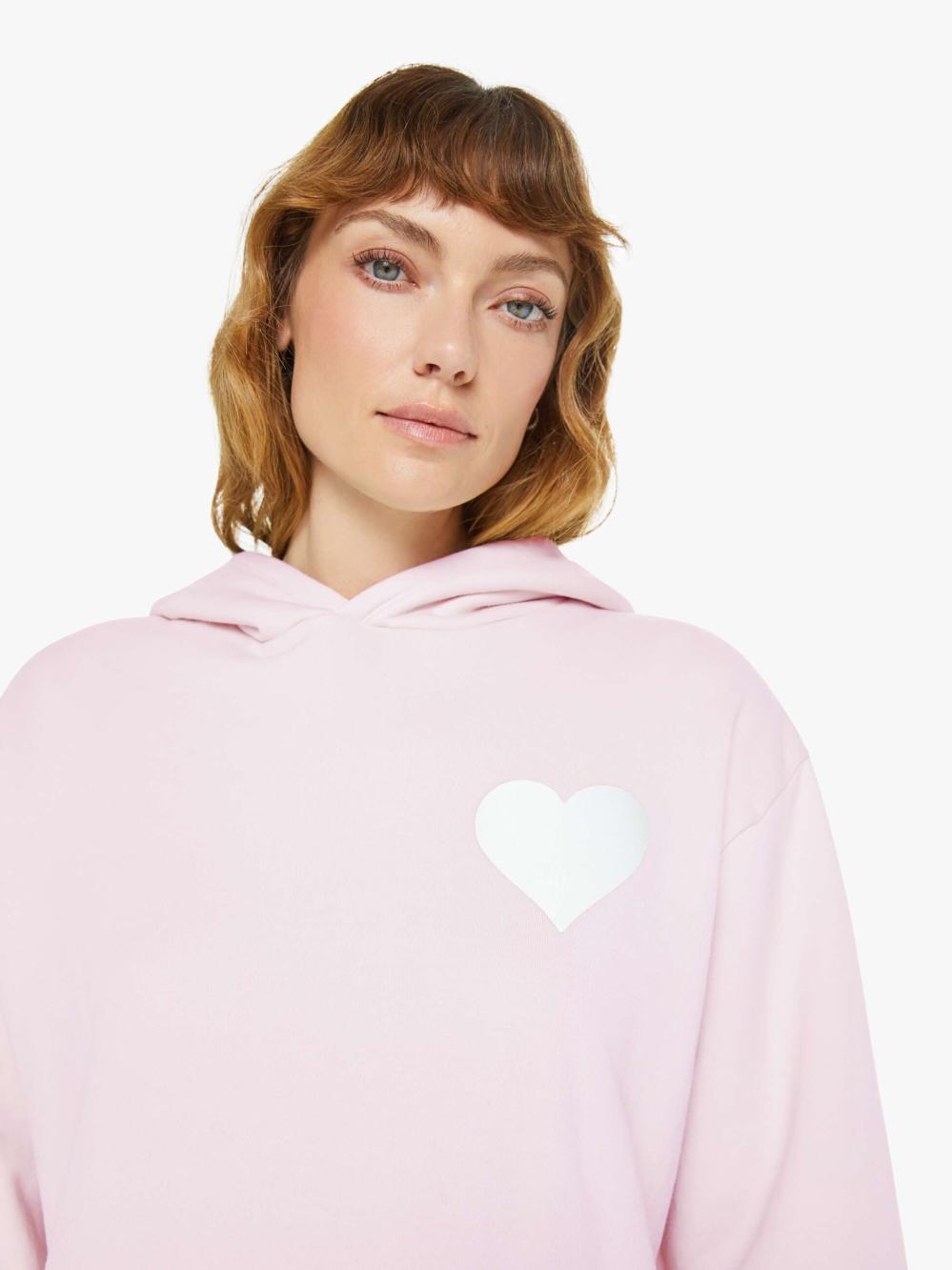 Women Sweatshirts | Mother Denim SPRWMN Heart Hoodie - Ballet