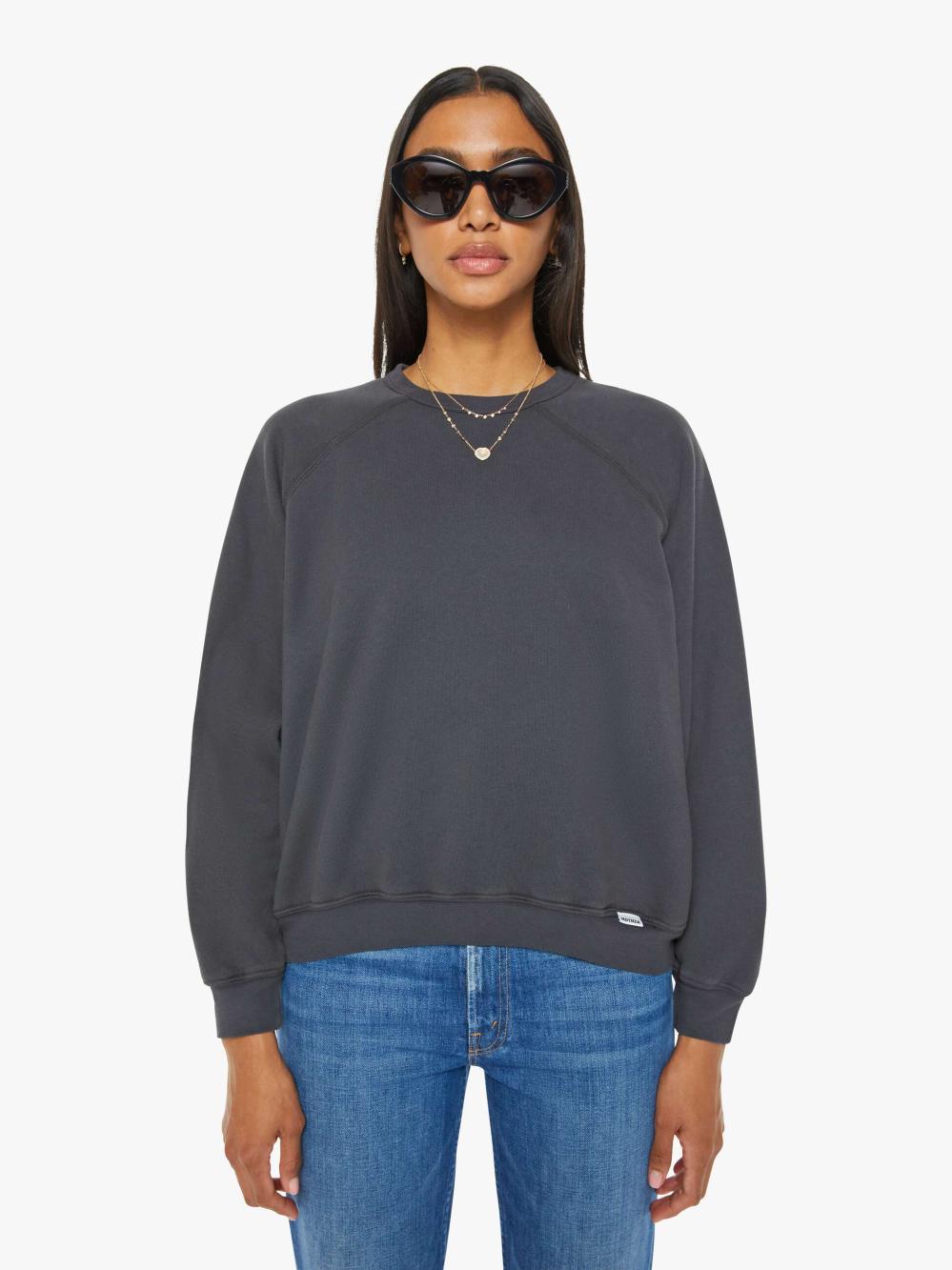 Women Sweatshirts | Mother Denim The Biggie Concert - Faded Black