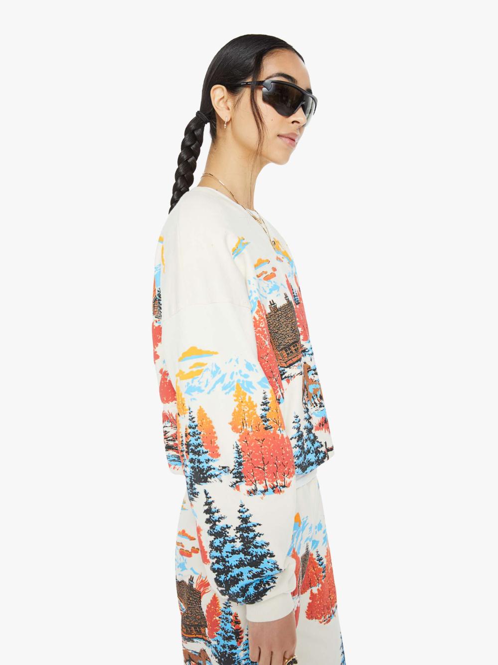 Women Sweatshirts | Mother Denim The Drop Square - Cabin Fever