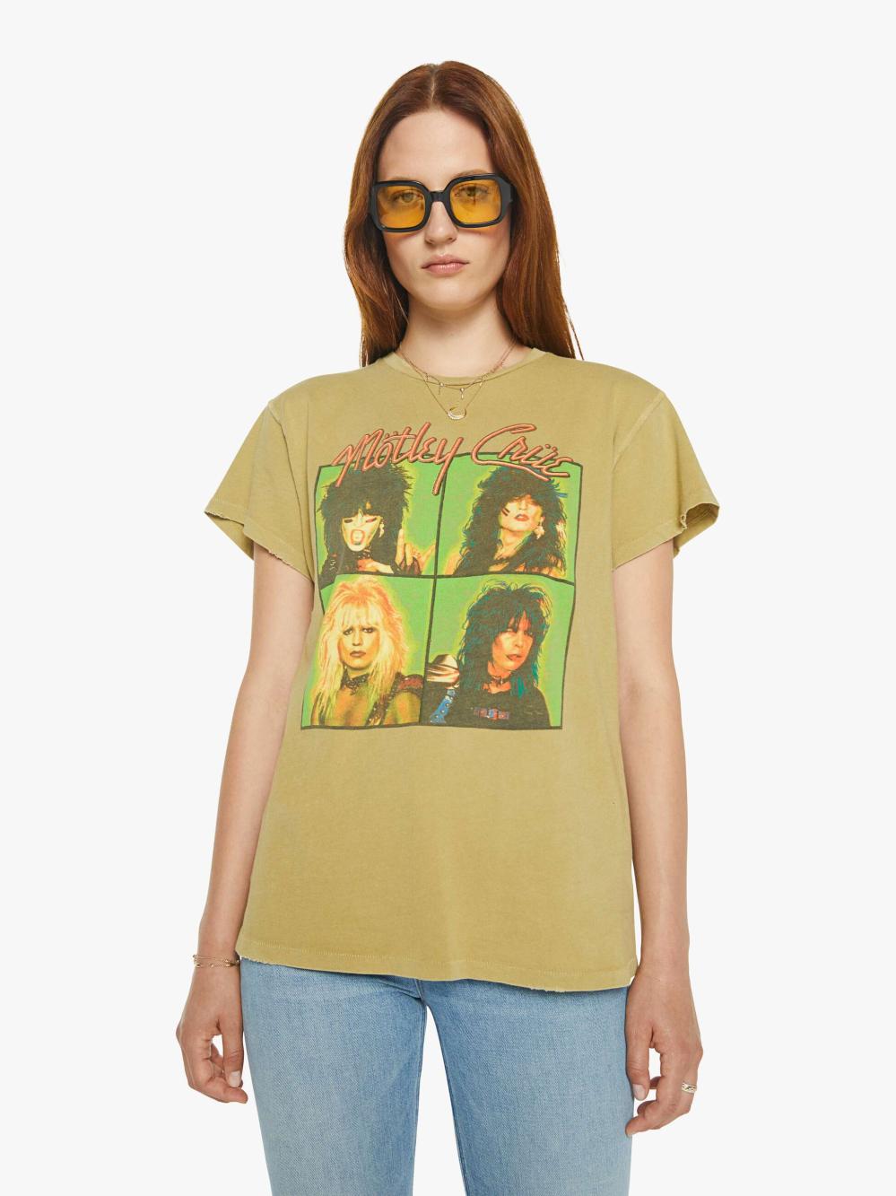 Women Tees / Tanks | Mother Denim MadeWorn Motley Crue Tee - Sand