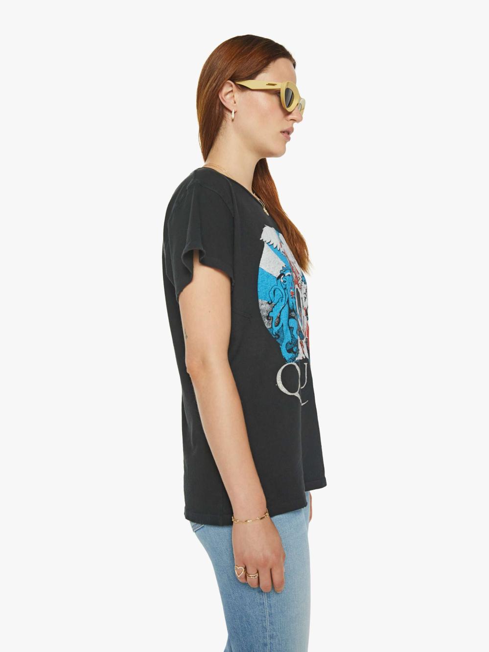 Women Tees / Tanks | Mother Denim MadeWorn Queen Tee - Coal